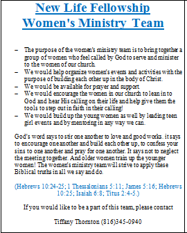 Women’s Ministry Team – New Life Fellowship